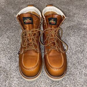 Thorogood Brown Leather Work Boots Steel Toe 804-4200 Size 11 D Pre-Owned USA